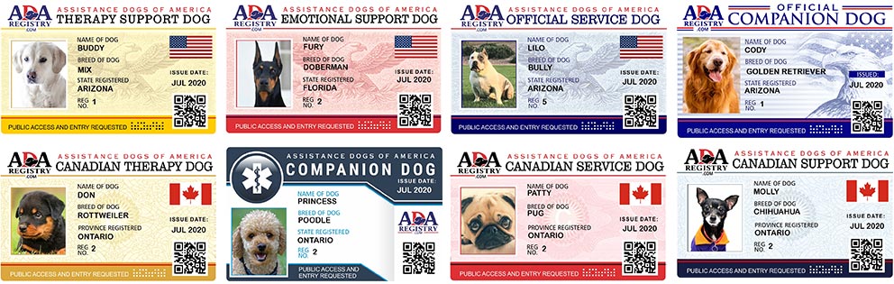 canadian support dog registry