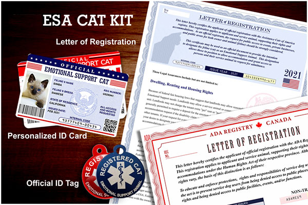 EMOTIONAL SUPPORT CATS | ADA Assistance Dog Registry