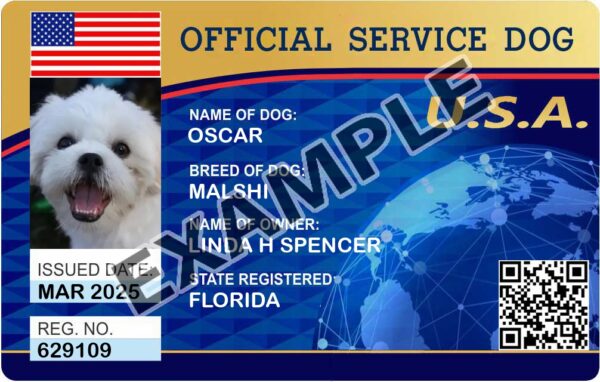 Service Dog ID Card