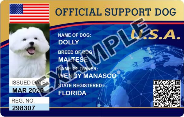 Support Dog ID Card