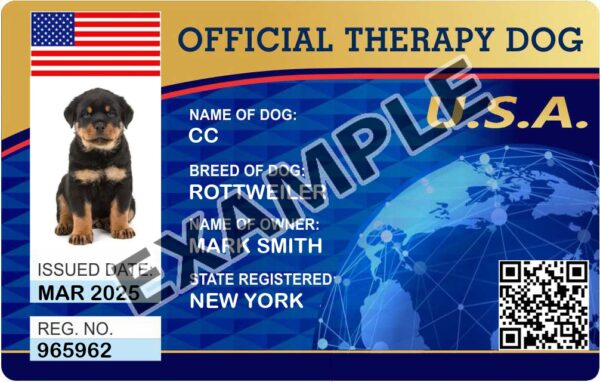 Therapy Dog ID Card