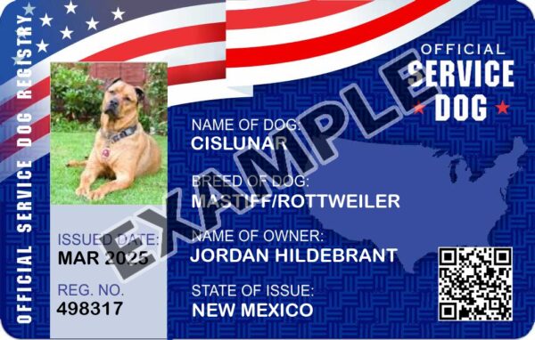 Service Dog ID Card