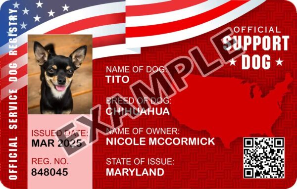 Support Dog Card