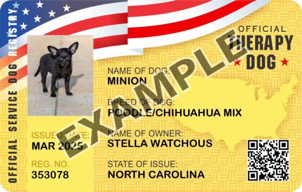 Therapy Dog ID Card