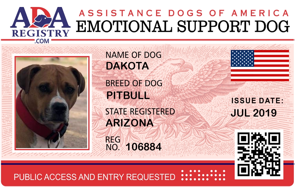 official emotional support dog registration