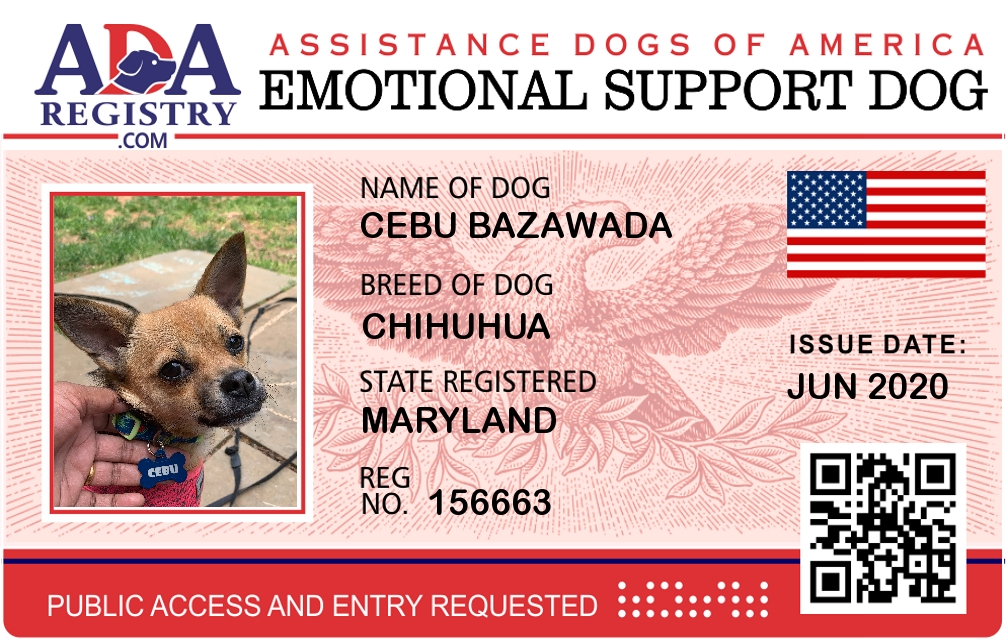 Cebu Bazawada | ADA Assistance Dog Registry