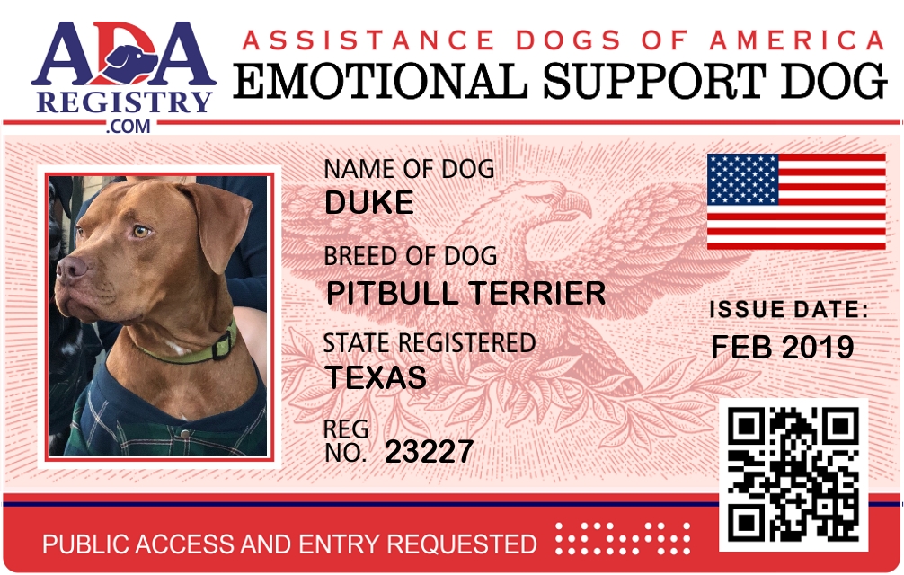 emotional service dog registration