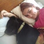 My baby girl and i sleeping on our day off