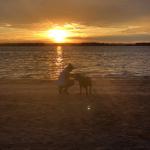Tia and Ben enjoying a beautiful sunset at the lake.